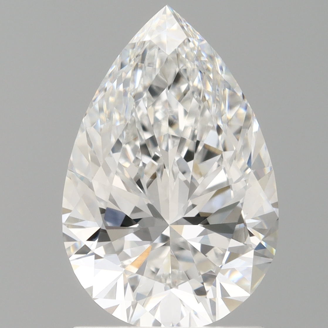 1.58 Carat Pear Shaped, Ideal Cut, E Color, VVS2 Clarity, IGI Certified Lab Grown Diamond