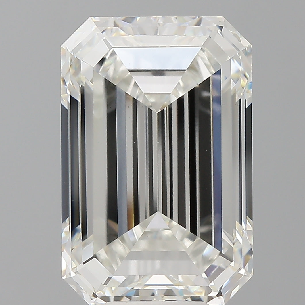 10.05 Carat Emerald Shaped, Ideal Cut, F Color, VS1 Clarity, IGI Certified Lab Grown Diamond