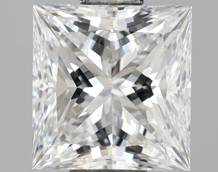 1.02 Carat Princess Shaped, Ideal Cut, D Color, VVS2 Clarity, IGI Certified Lab Grown Diamond