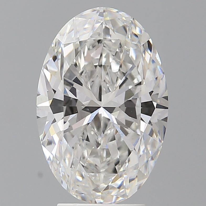 4.10 Carat Oval Shaped, Ideal Cut, F Color, VVS2 Clarity, IGI Certified Lab Grown Diamond