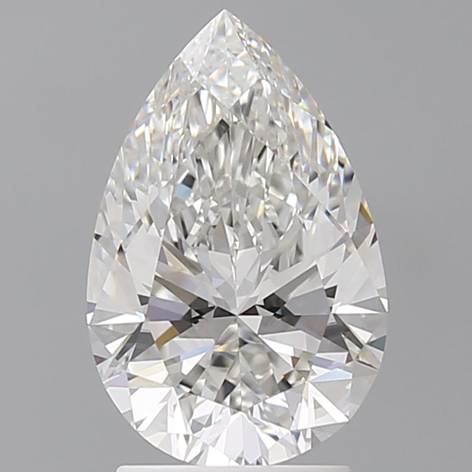 2.50 Carat Pear Shaped, Ideal Cut, E Color, VVS2 Clarity, IGI Certified Lab Grown Diamond