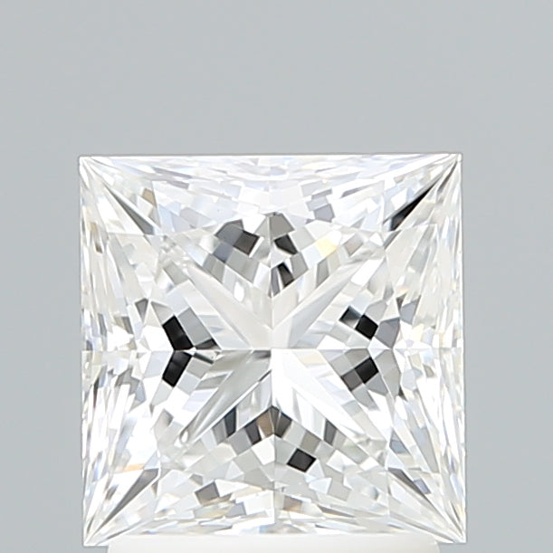2.10 Carat Princess Shaped, Ideal Cut, E Color, VVS2 Clarity, IGI Certified Lab Grown Diamond