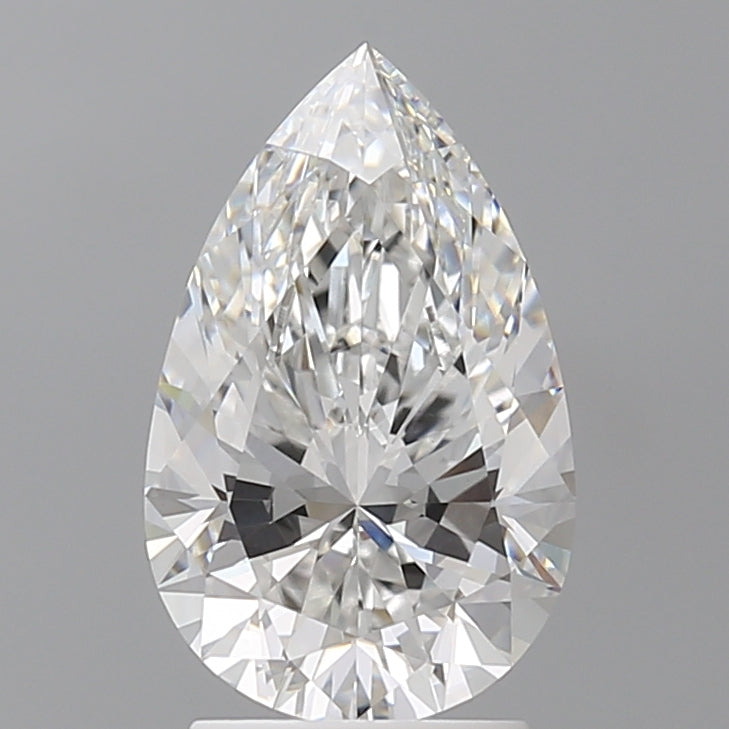 2.50 Carat Pear Shaped, Ideal Cut, E Color, VS1 Clarity, IGI Certified Lab Grown Diamond