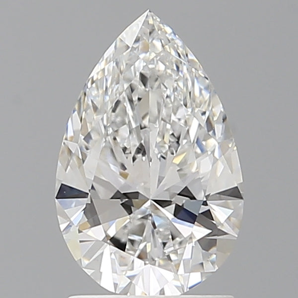 1.57 Carat Pear Shaped, Ideal Cut, E Color, VS1 Clarity, IGI Certified Lab Grown Diamond