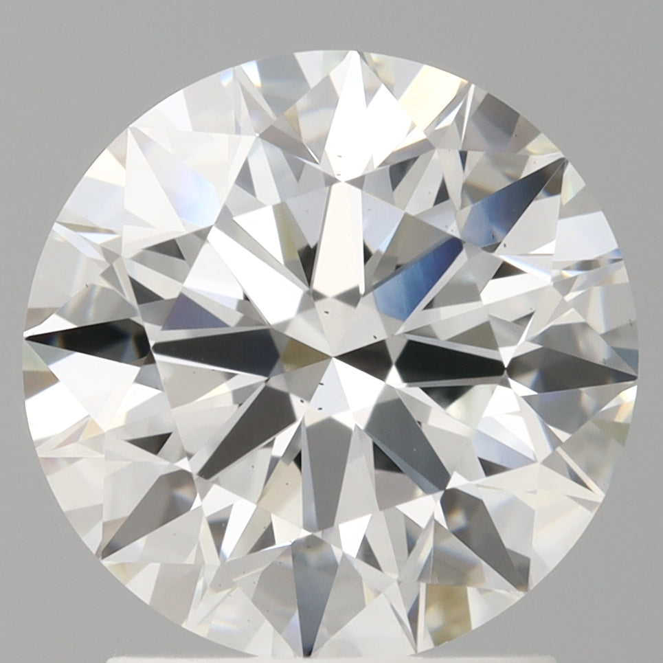 2.06 Carat Round Shaped, Ideal Cut, F Color, VS2 Clarity, IGI Certified Lab Grown Diamond