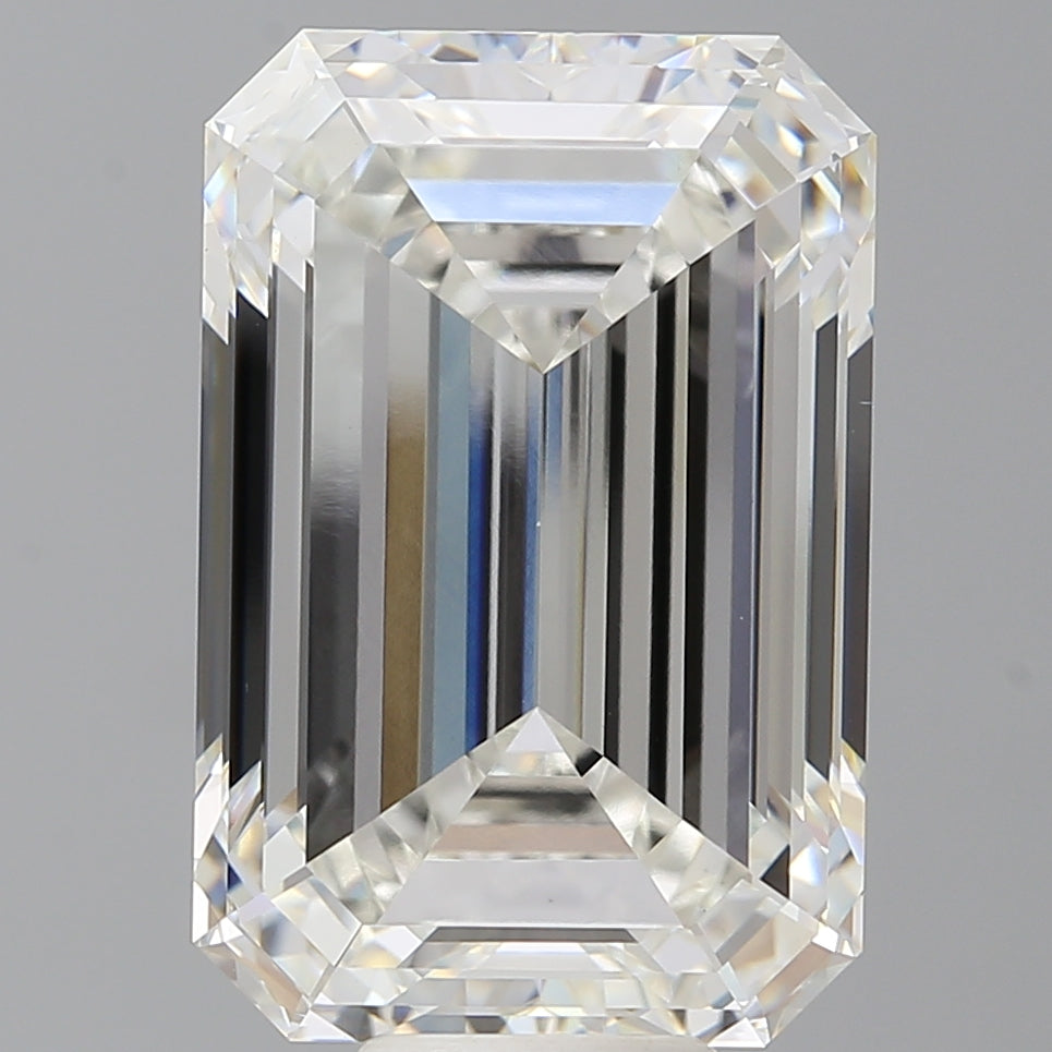 12.58 Carat Emerald Shaped, Ideal Cut, F Color, VVS2 Clarity, IGI Certified Lab Grown Diamond
