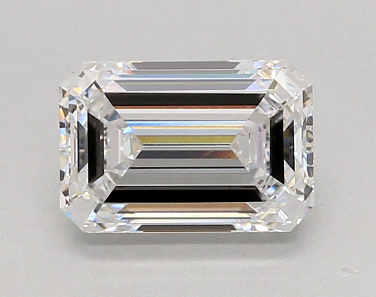 2.05 Carat Emerald Shaped, Ideal Cut, D Color, VVS2 Clarity, IGI Certified Lab Grown Diamond
