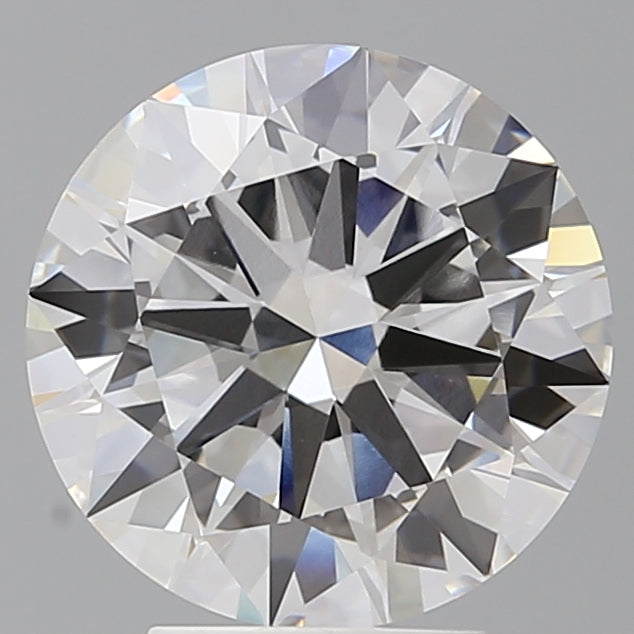 4.08 Carat Round Shaped, Ideal Cut, F Color, VVS2 Clarity, IGI Certified Lab Grown Diamond