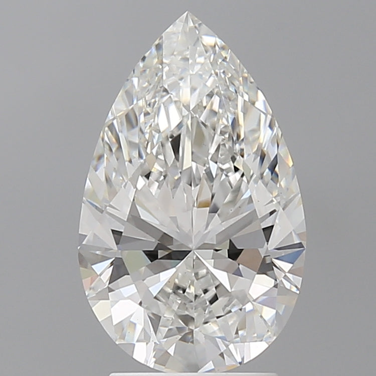 3.00 Carat Pear Shaped, Excellent Cut, F Color, VS1 Clarity, IGI Certified Lab Grown Diamond