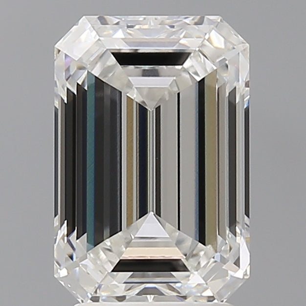 3.51 Carat Emerald Shaped, Ideal Cut, F Color, VVS2 Clarity, IGI Certified Lab Grown Diamond