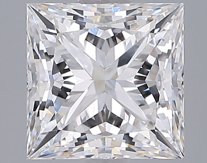 2.07 Carat Princess Shaped, Ideal Cut, E Color, VVS2 Clarity, IGI Certified Lab Grown Diamond