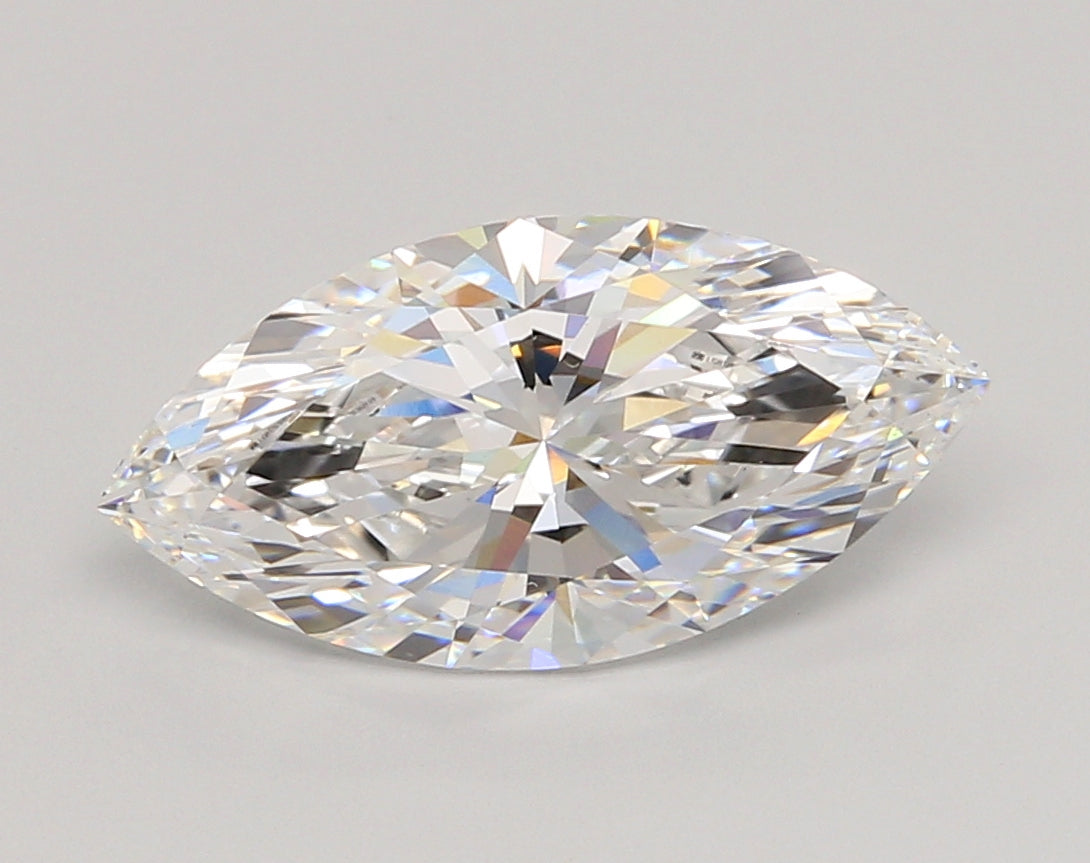 3.07 Carat Marquise Shaped, Ideal Cut, E Color, VS1 Clarity, IGI Certified Lab Grown Diamond