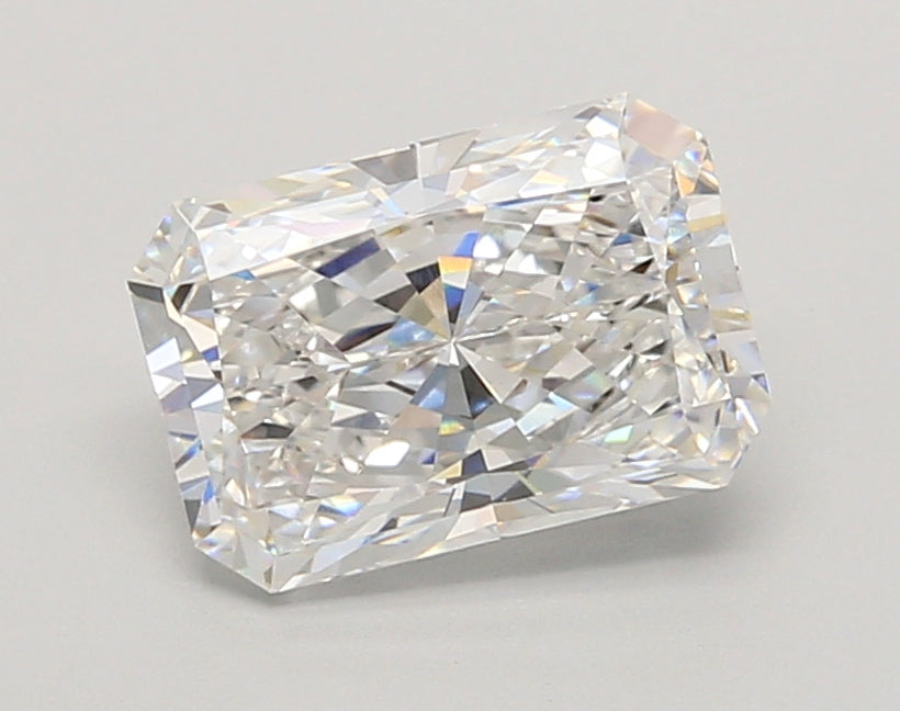 2.00 Carat Radiant Shaped, Ideal Cut, D Color, VVS2 Clarity, IGI Certified Lab Grown Diamond