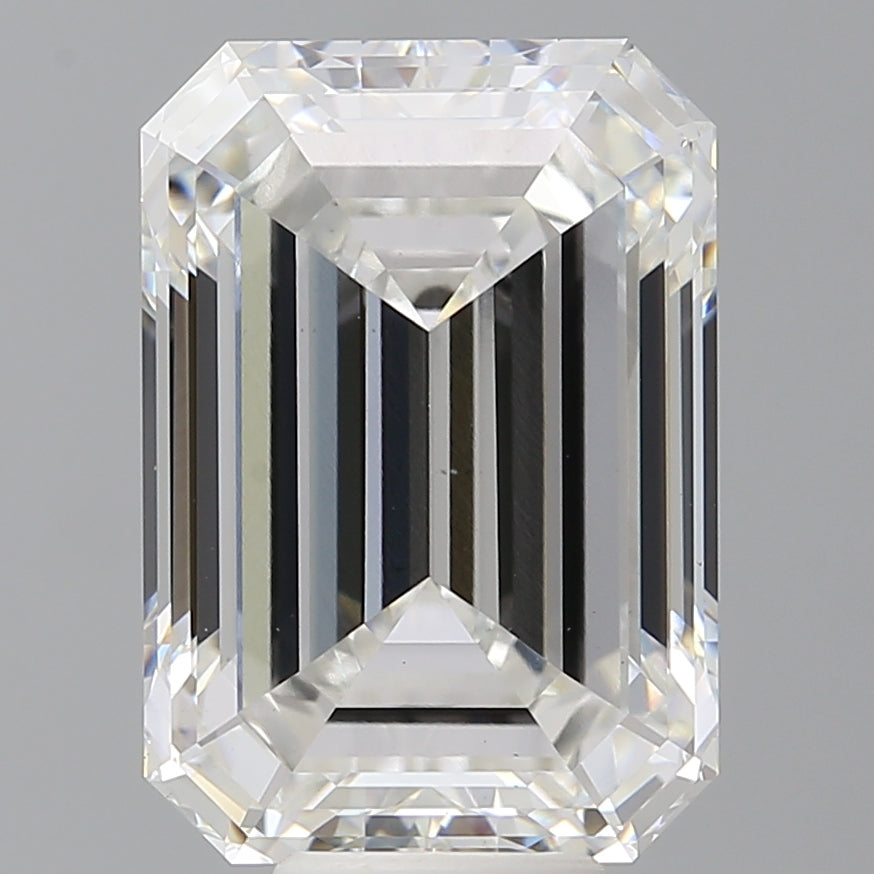 9.60 Carat Emerald Shaped, Ideal Cut, F Color, VS1 Clarity, IGI Certified Lab Grown Diamond