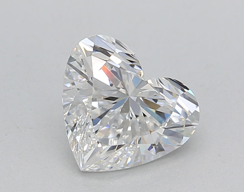1.13 Carat Heart Shaped, Ideal Cut, D Color, VVS2 Clarity, IGI Certified Lab Grown Diamond