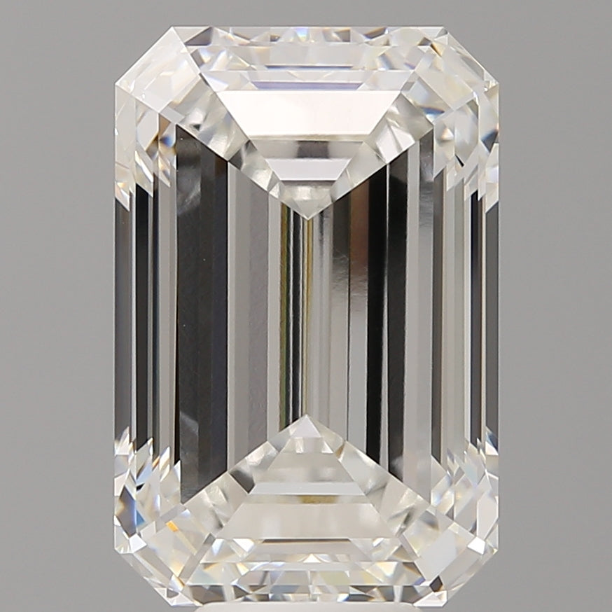 9.51 Carat Emerald Shaped, Ideal Cut, F Color, VVS2 Clarity, IGI Certified Lab Grown Diamond