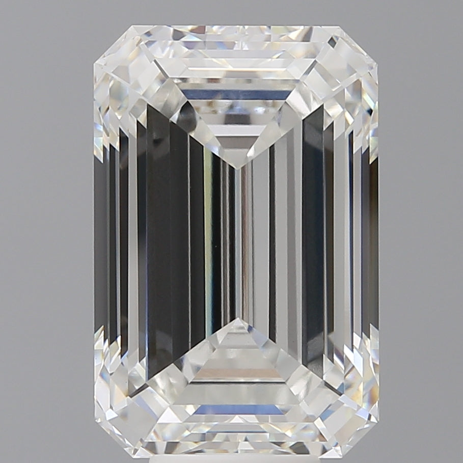 10.06 Carat Emerald Shaped, Ideal Cut, F Color, VVS2 Clarity, IGI Certified Lab Grown Diamond