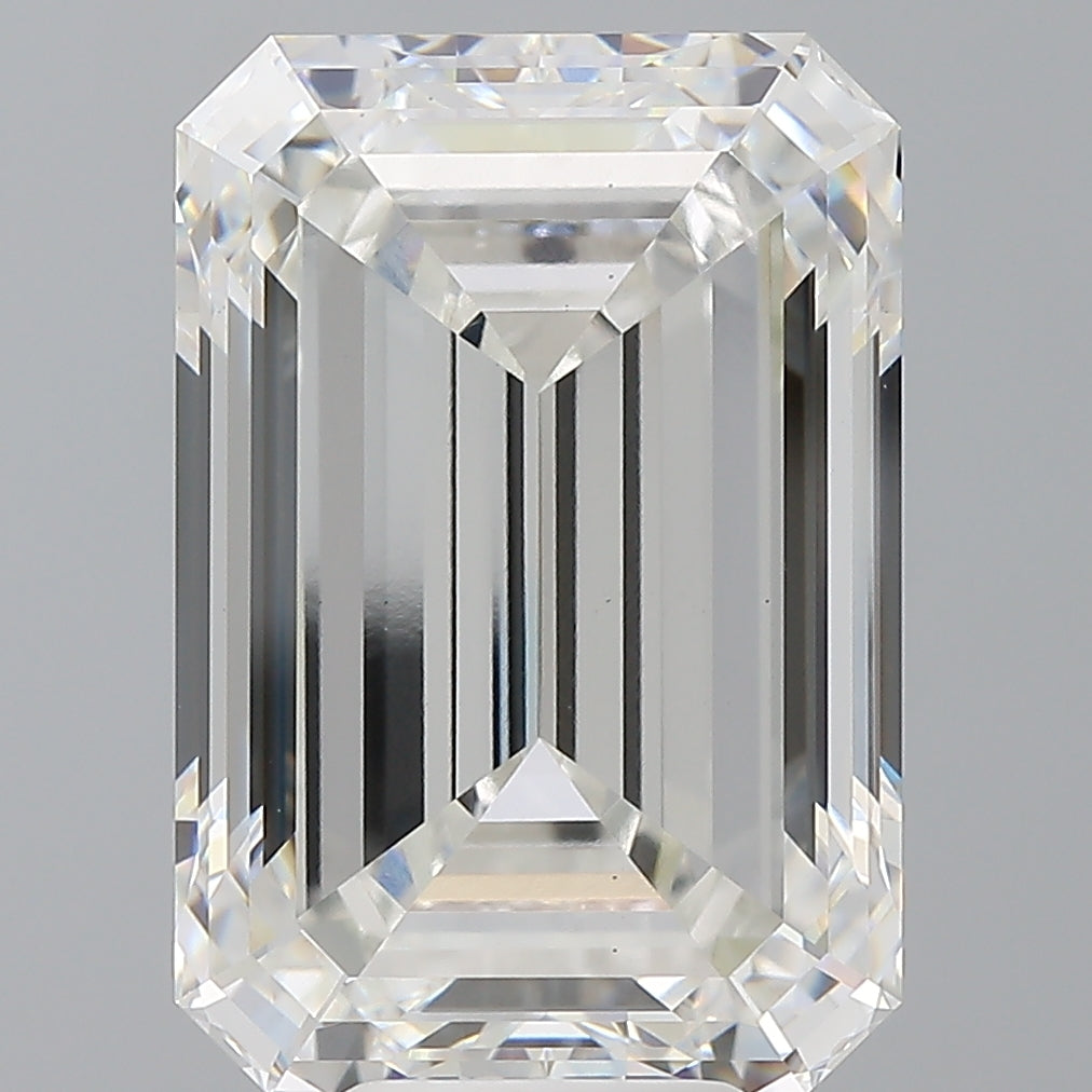 10.07 Carat Emerald Shaped, Ideal Cut, F Color, VS1 Clarity, IGI Certified Lab Grown Diamond