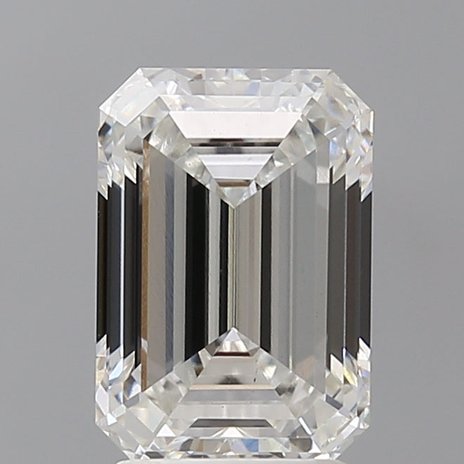 3.08 Carat Emerald Shaped, Ideal Cut, F Color, VVS2 Clarity, IGI Certified Lab Grown Diamond