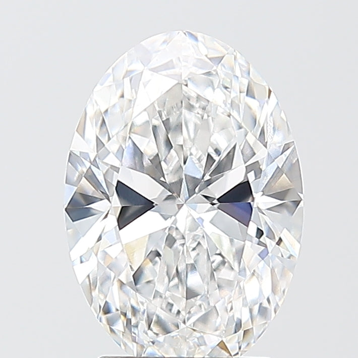 2.10 Carat Oval Shaped, Ideal Cut, D Color, VVS2 Clarity, IGI Certified Lab Grown Diamond