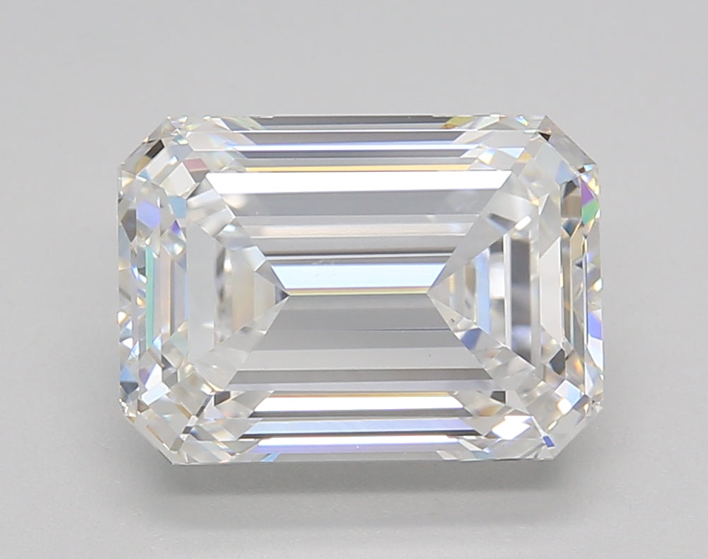 4.02 Carat Emerald Shaped, Ideal Cut, F Color, VS1 Clarity, GIA Certified Lab Grown Diamond