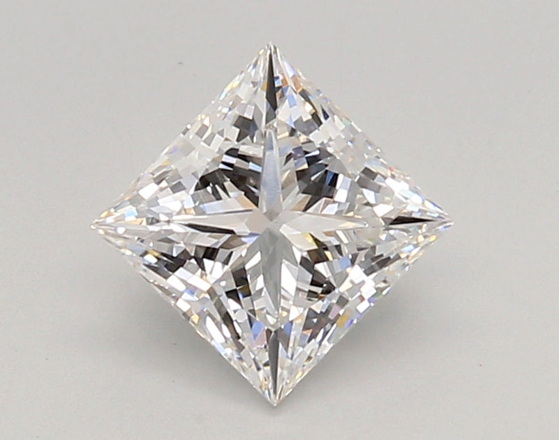 1.31 Carat Princess Shaped, Ideal Cut, D Color, VVS2 Clarity, IGI Certified Lab Grown Diamond