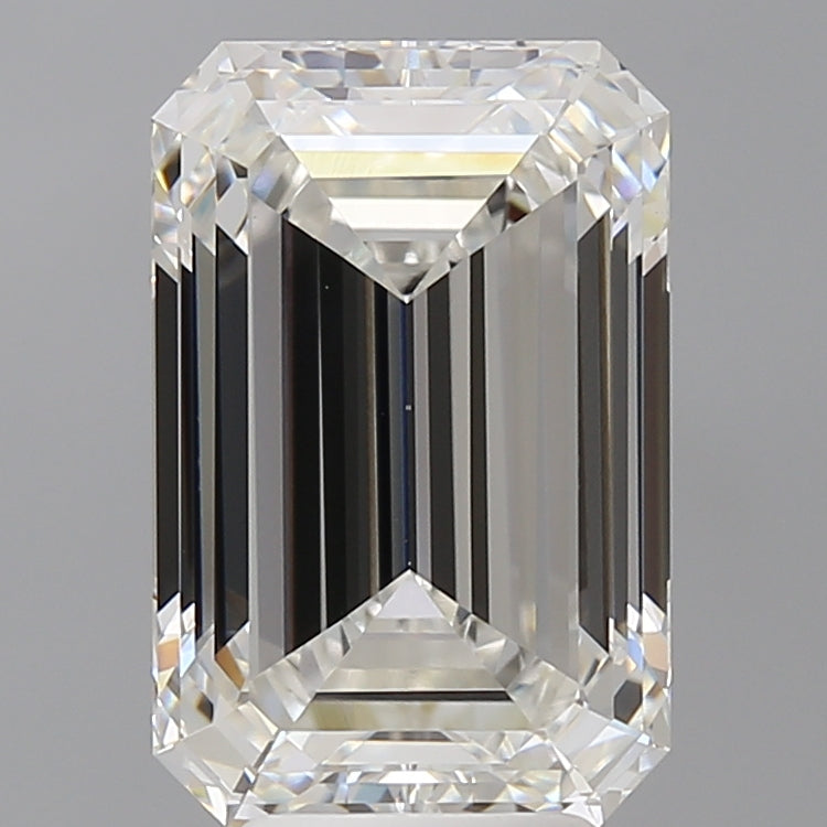 5.59 Carat Emerald Shaped, Ideal Cut, E Color, VVS2 Clarity, IGI Certified Lab Grown Diamond
