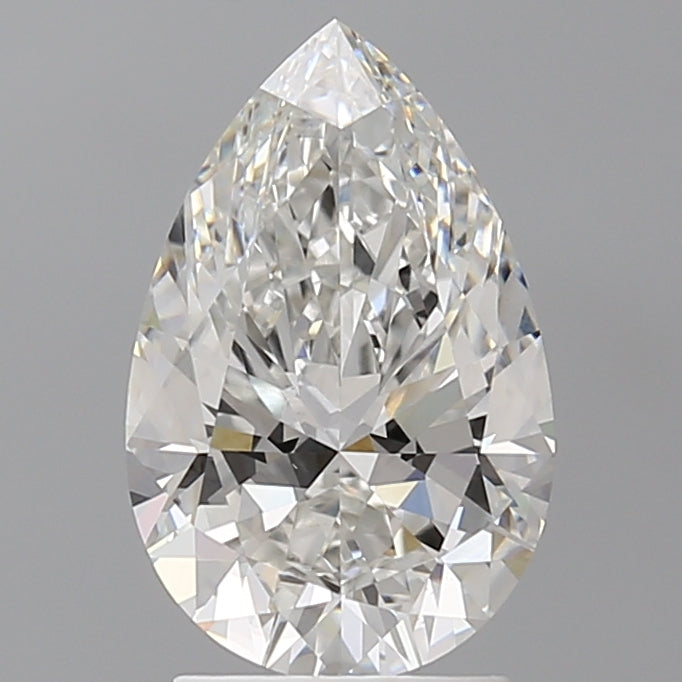 2.52 Carat Pear Shaped, Ideal Cut, F Color, VS1 Clarity, IGI Certified Lab Grown Diamond