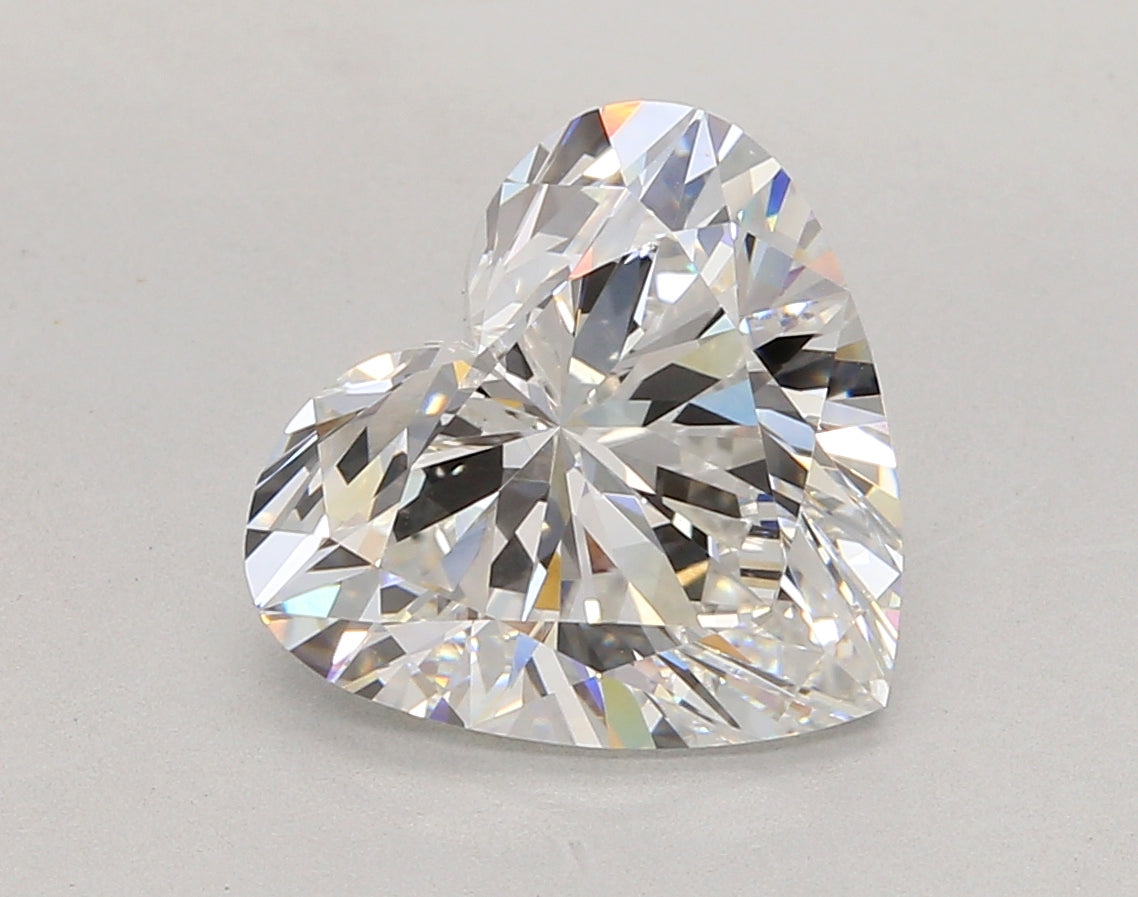 4.77 Carat Heart Shaped, Excellent Cut, E Color, VVS2 Clarity, IGI Certified Lab Grown Diamond
