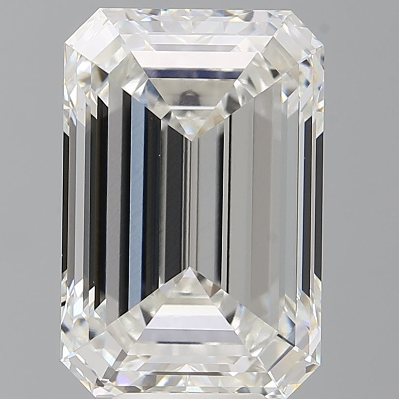 8.10 Carat Emerald Shaped, Ideal Cut, F Color, VVS2 Clarity, IGI Certified Lab Grown Diamond