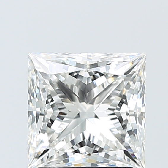 2.10 Carat Princess Shaped, Ideal Cut, F Color, VVS2 Clarity, IGI Certified Lab Grown Diamond