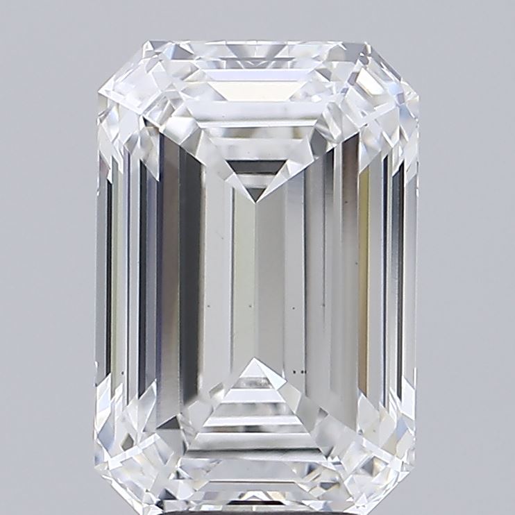 5.08 Carat Emerald Shaped, Ideal Cut, E Color, VS1 Clarity, IGI Certified Lab Grown Diamond