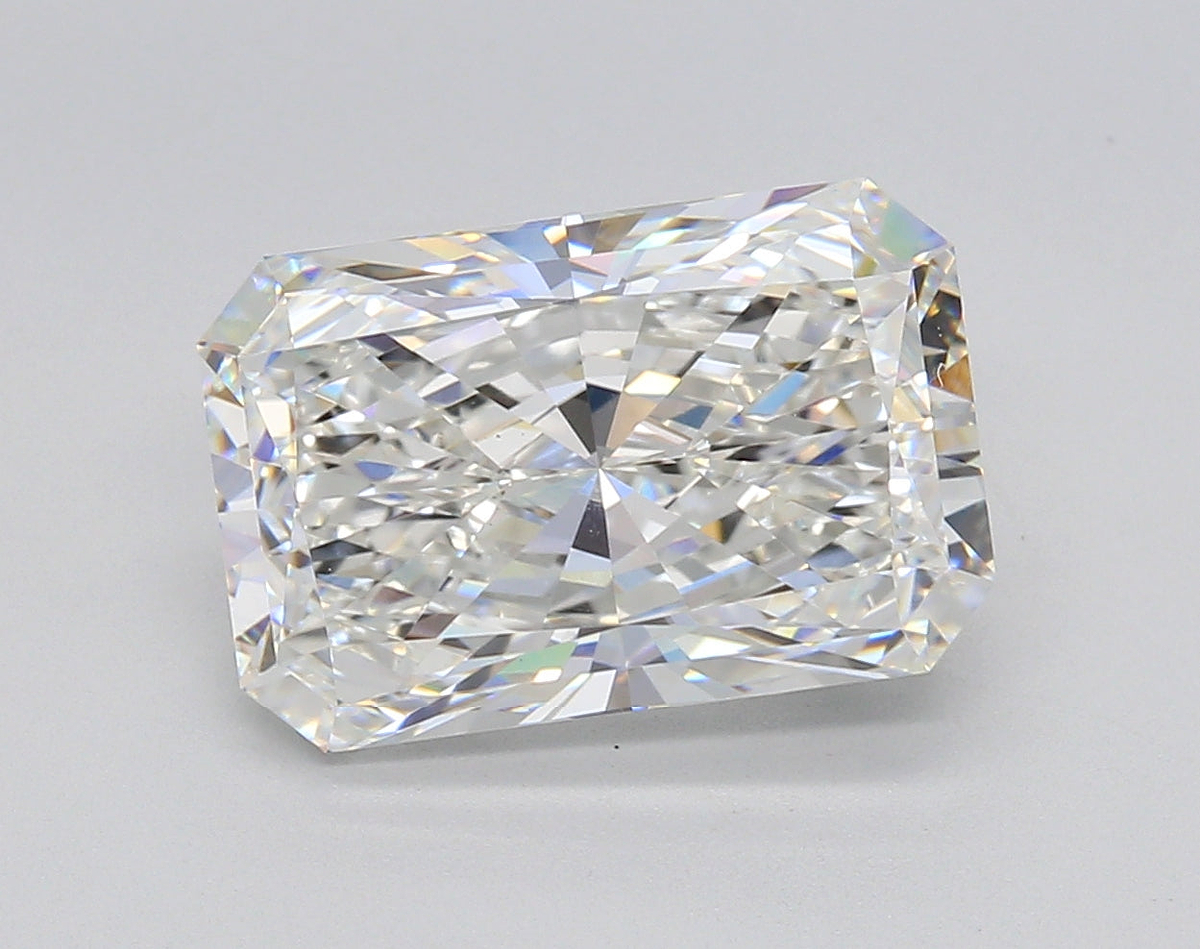 5.06 Carat Radiant Shaped, Ideal Cut, F Color, VS1 Clarity, IGI Certified Lab Grown Diamond