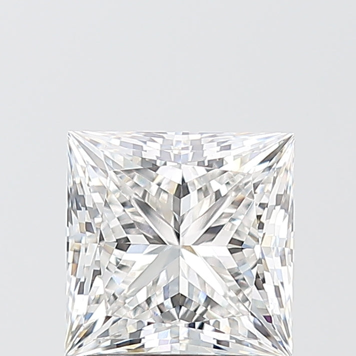 2.07 Carat Princess Shaped, Ideal Cut, F Color, VVS2 Clarity, IGI Certified Lab Grown Diamond