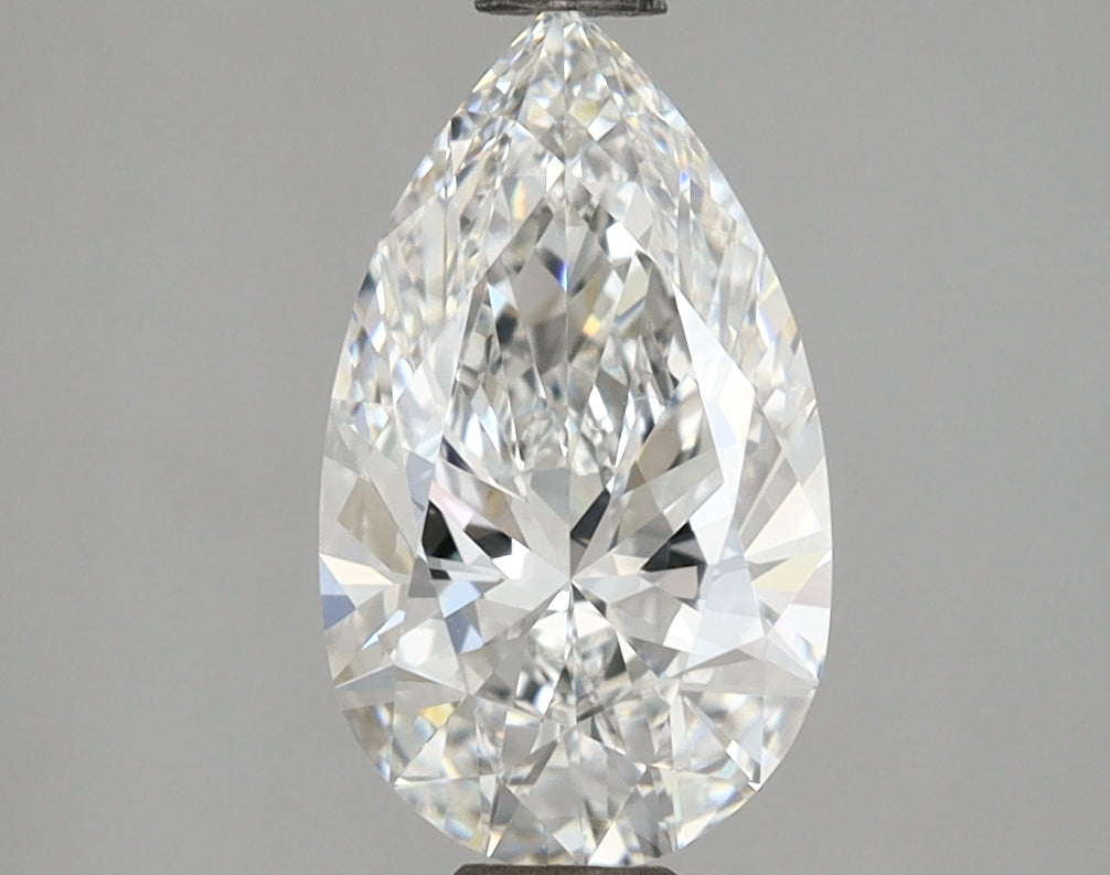 1.54 Carat Pear Shaped, Ideal Cut, E Color, VVS1 Clarity, IGI Certified Lab Grown Diamond