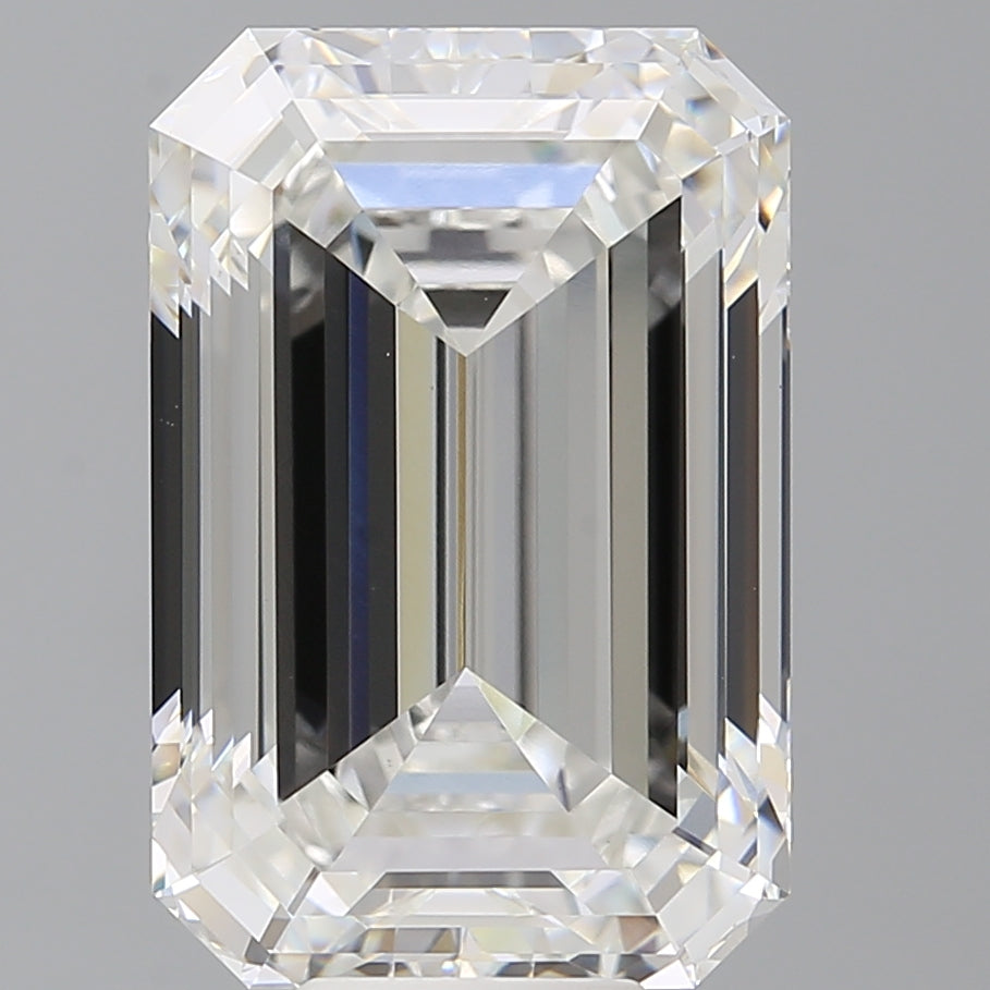 10.58 Carat Emerald Shaped, Ideal Cut, F Color, VVS2 Clarity, IGI Certified Lab Grown Diamond