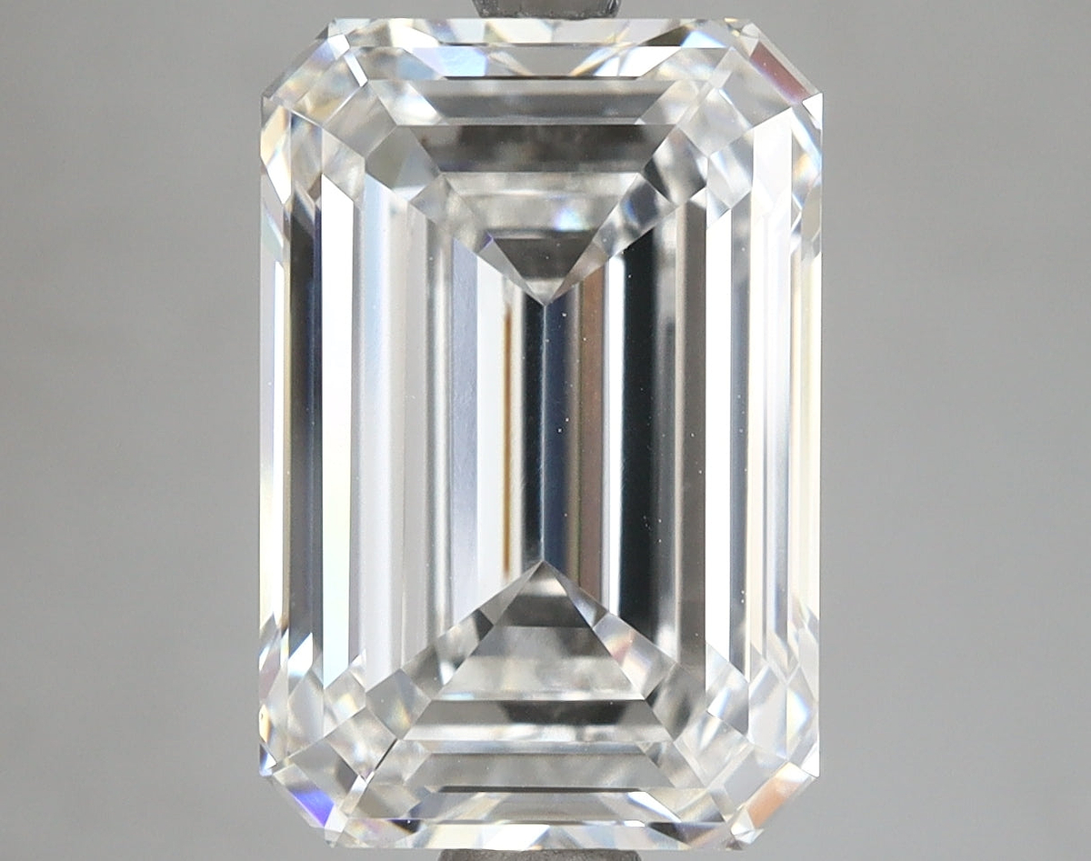 5.61 Carat Emerald Shaped, Ideal Cut, E Color, VVS2 Clarity, IGI Certified Lab Grown Diamond