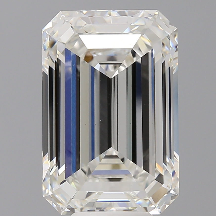 9.10 Carat Emerald Shaped, Ideal Cut, F Color, VS1 Clarity, IGI Certified Lab Grown Diamond