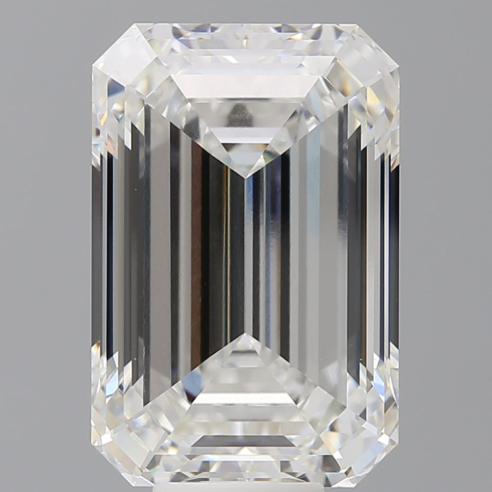 12.09 Carat Emerald Shaped, Ideal Cut, F Color, VVS2 Clarity, IGI Certified Lab Grown Diamond