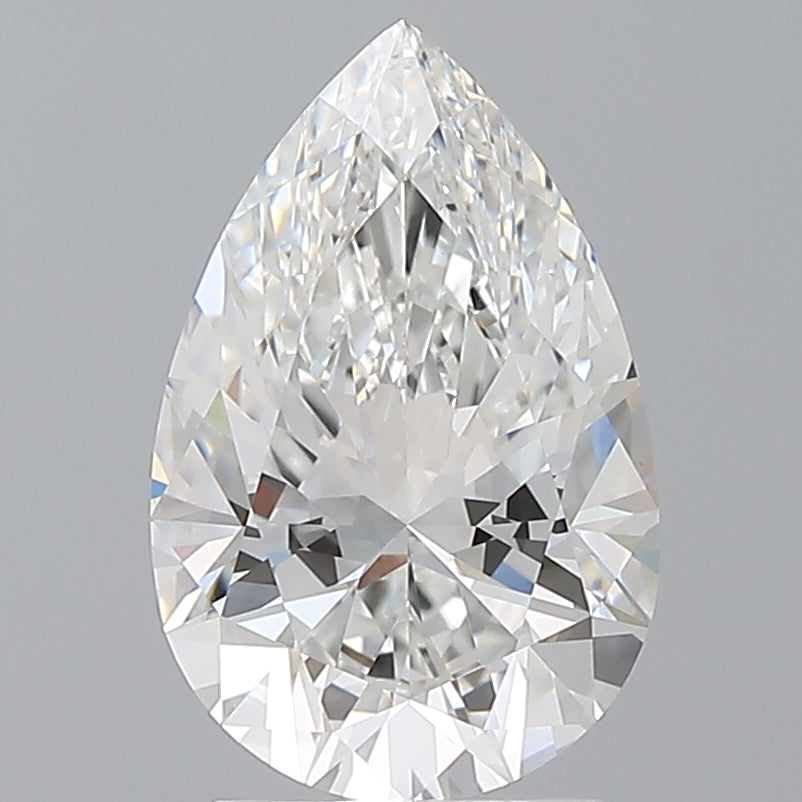 2.59 Carat Pear Shaped, Ideal Cut, E Color, VVS2 Clarity, IGI Certified Lab Grown Diamond