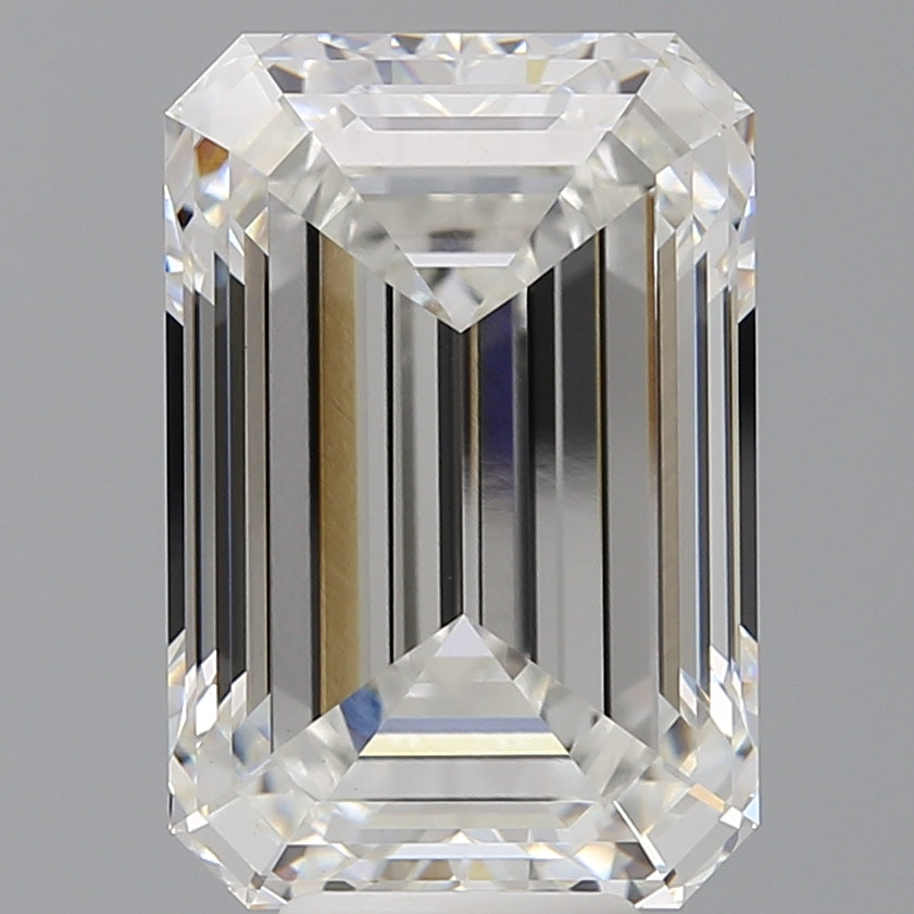 8.60 Carat Emerald Shaped, Ideal Cut, F Color, VVS2 Clarity, IGI Certified Lab Grown Diamond