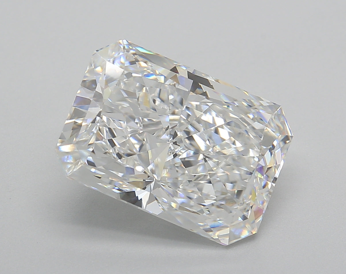 5.00 Carat Radiant Shaped, Very Good Cut, F Color, VVS2 Clarity, IGI Certified Lab Grown Diamond