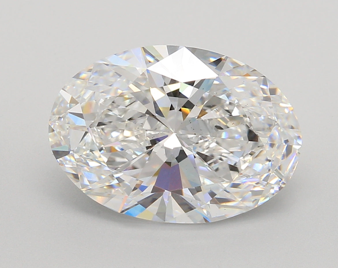 5.02 Carat Oval Shaped, Ideal Cut, D Color, VS2 Clarity, IGI Certified Lab Grown Diamond
