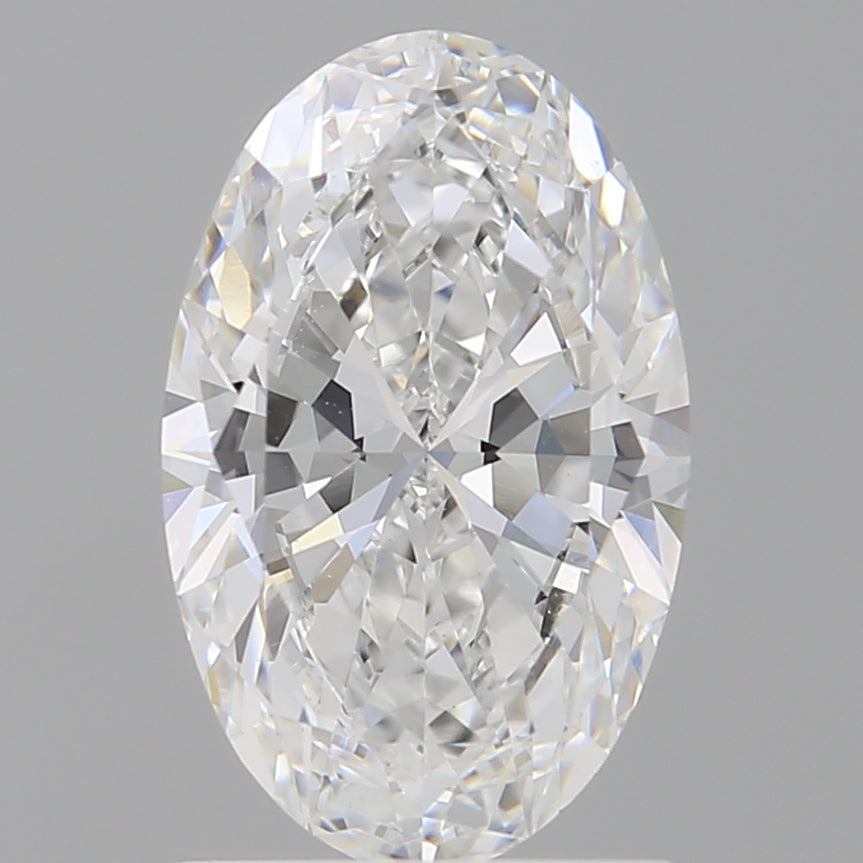 1.59 Carat Oval Shaped, Ideal Cut, D Color, VVS2 Clarity, IGI Certified Lab Grown Diamond