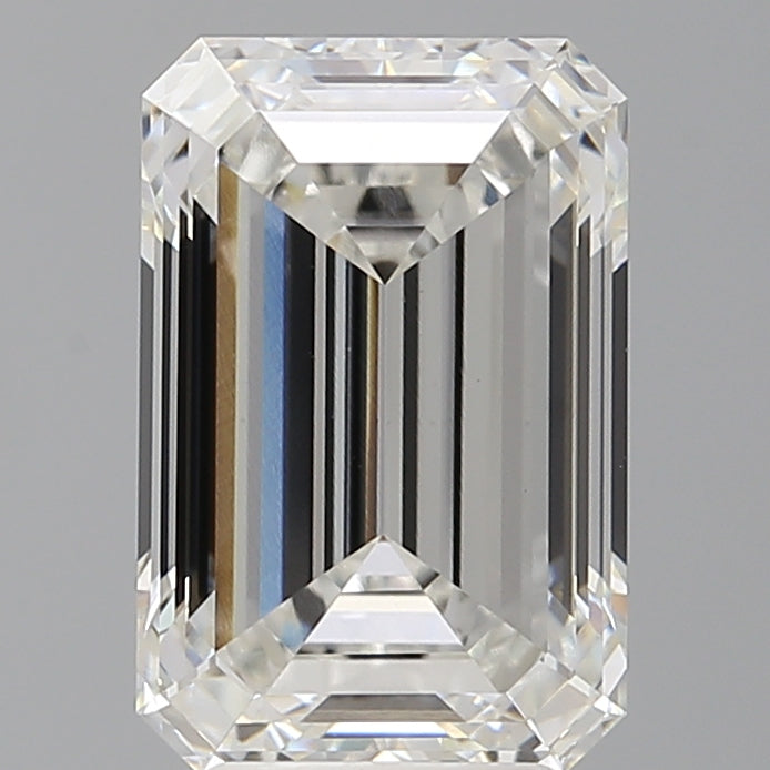 4.55 Carat Emerald Shaped, Ideal Cut, F Color, VVS2 Clarity, IGI Certified Lab Grown Diamond