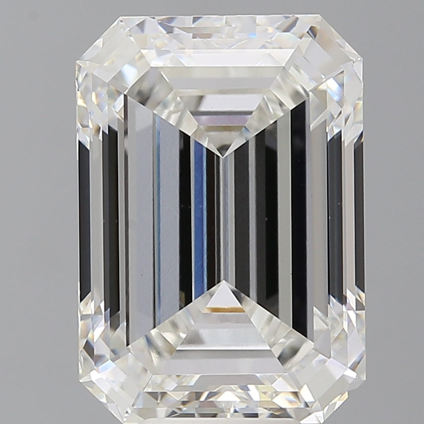 9.02 Carat Emerald Shaped, Ideal Cut, F Color, VVS2 Clarity, IGI Certified Lab Grown Diamond