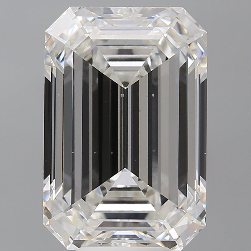 8.58 Carat Emerald Shaped, Ideal Cut, F Color, VS1 Clarity, IGI Certified Lab Grown Diamond