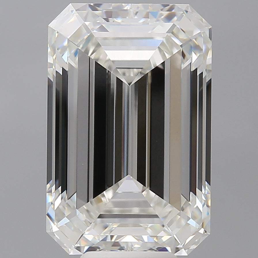 10.10 Carat Emerald Shaped, Ideal Cut, F Color, VVS2 Clarity, IGI Certified Lab Grown Diamond