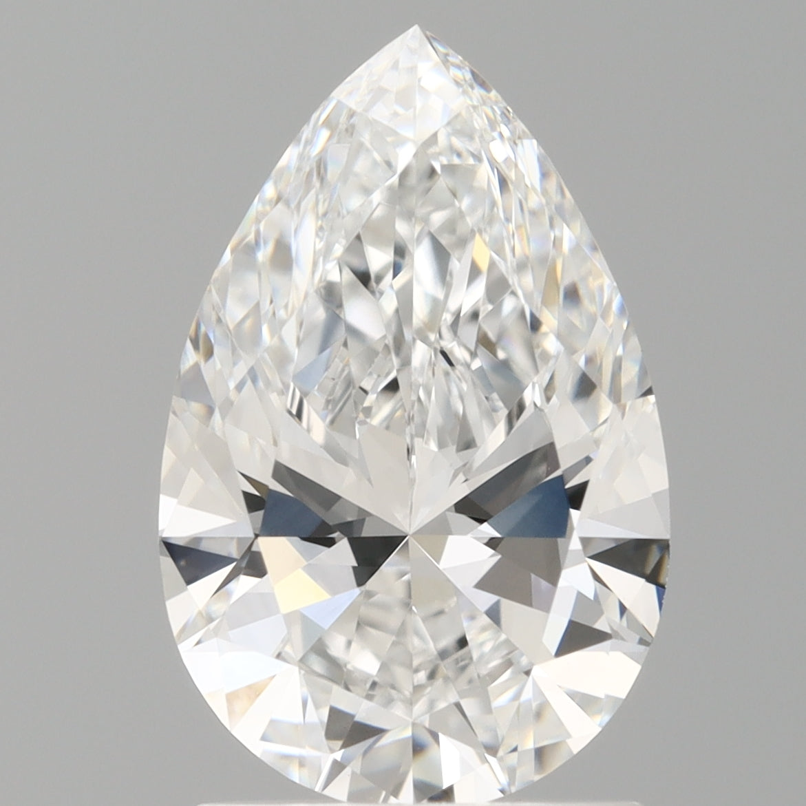 1.58 Carat Pear Shaped, Ideal Cut, E Color, VVS2 Clarity, IGI Certified Lab Grown Diamond
