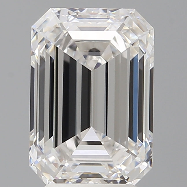 4.08 Carat Emerald Shaped, Ideal Cut, E Color, VVS2 Clarity, IGI Certified Lab Grown Diamond